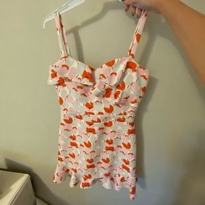 BLACK HALO flower print mini dress